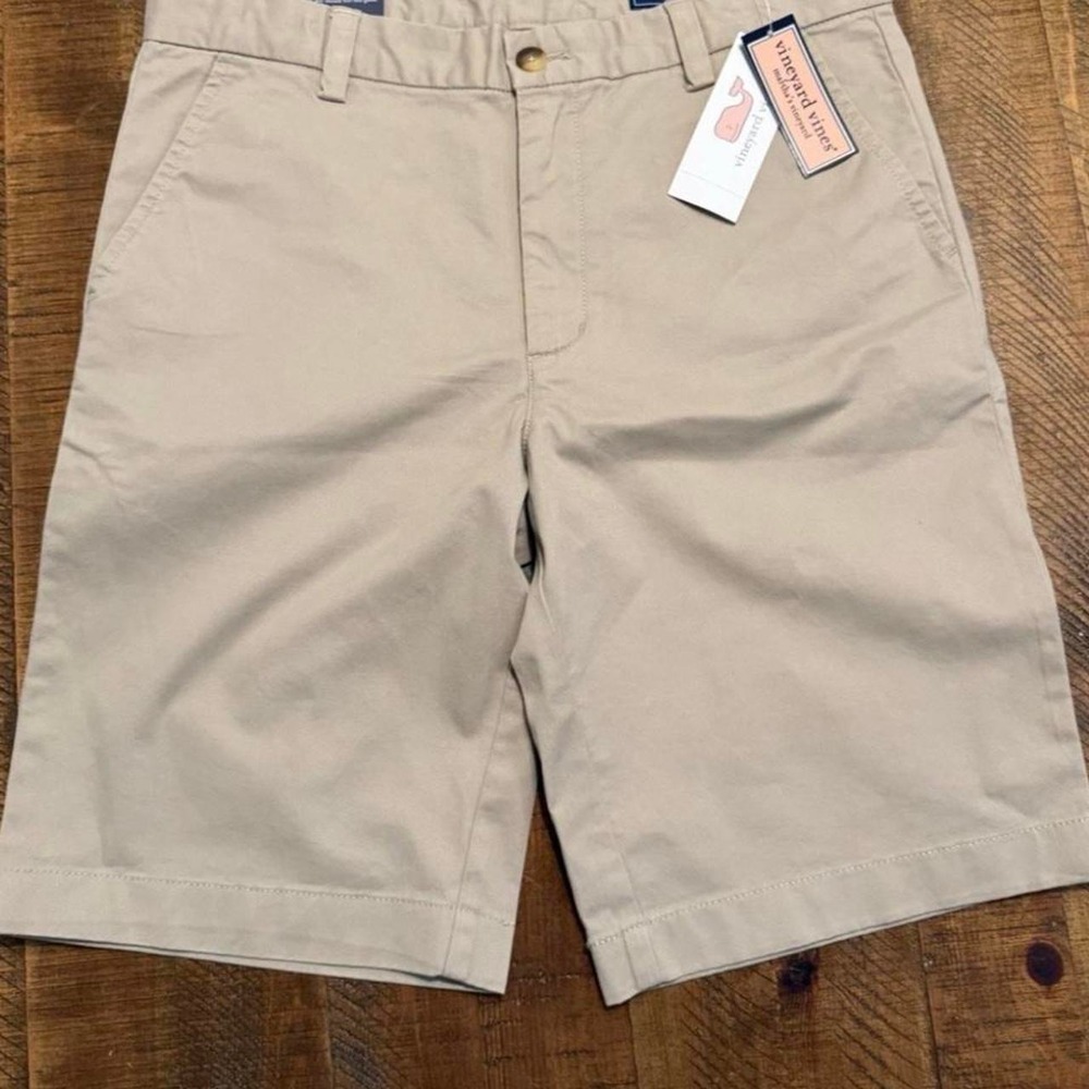 NEW Vineyard Vines Boys 9" Classic Khaki Shorts Stretch Adjustable Waist Size 14